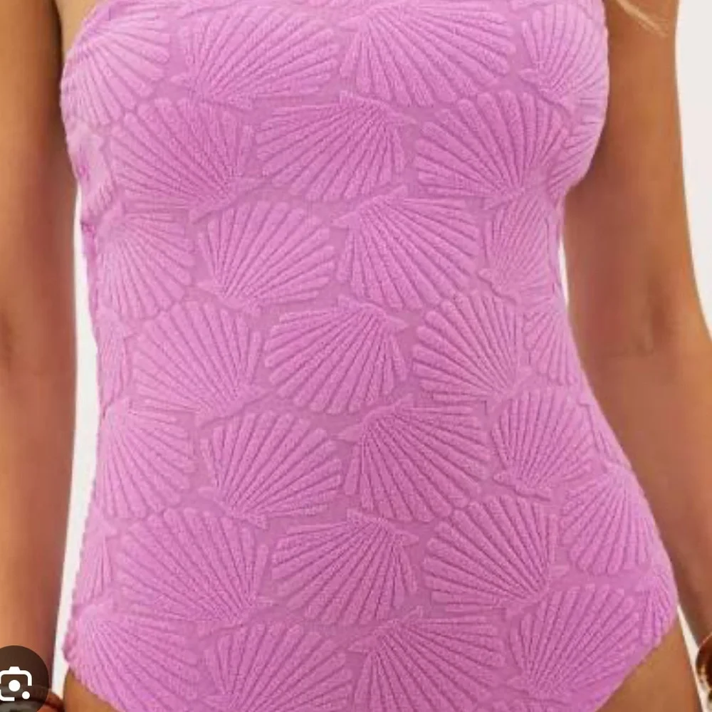 NWT BEACH RIOT athena purple shell terry one piece swimsuit size large - Picture 4 of 9